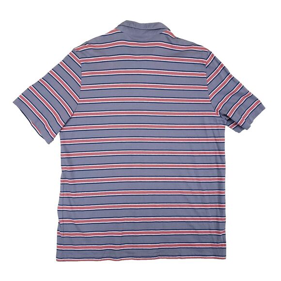 Criquet Golf Polo Shirt Mens 2XL Gray Red Striped Organic Cotton 4‎ Button - Picture 2 of 6